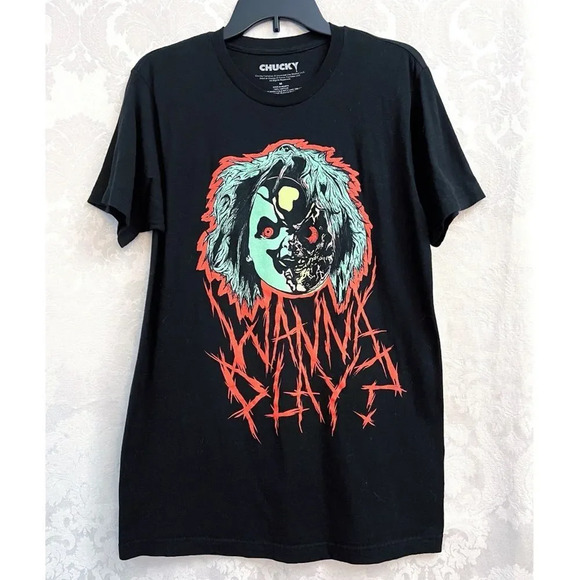 Other - Seed Of Chucky Childs Play Movie Black Graphic Wanna Play? T-Shirt Size M GUC